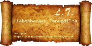 Liebenberger Tonuzóba névjegykártya