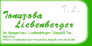 tonuzoba liebenberger business card